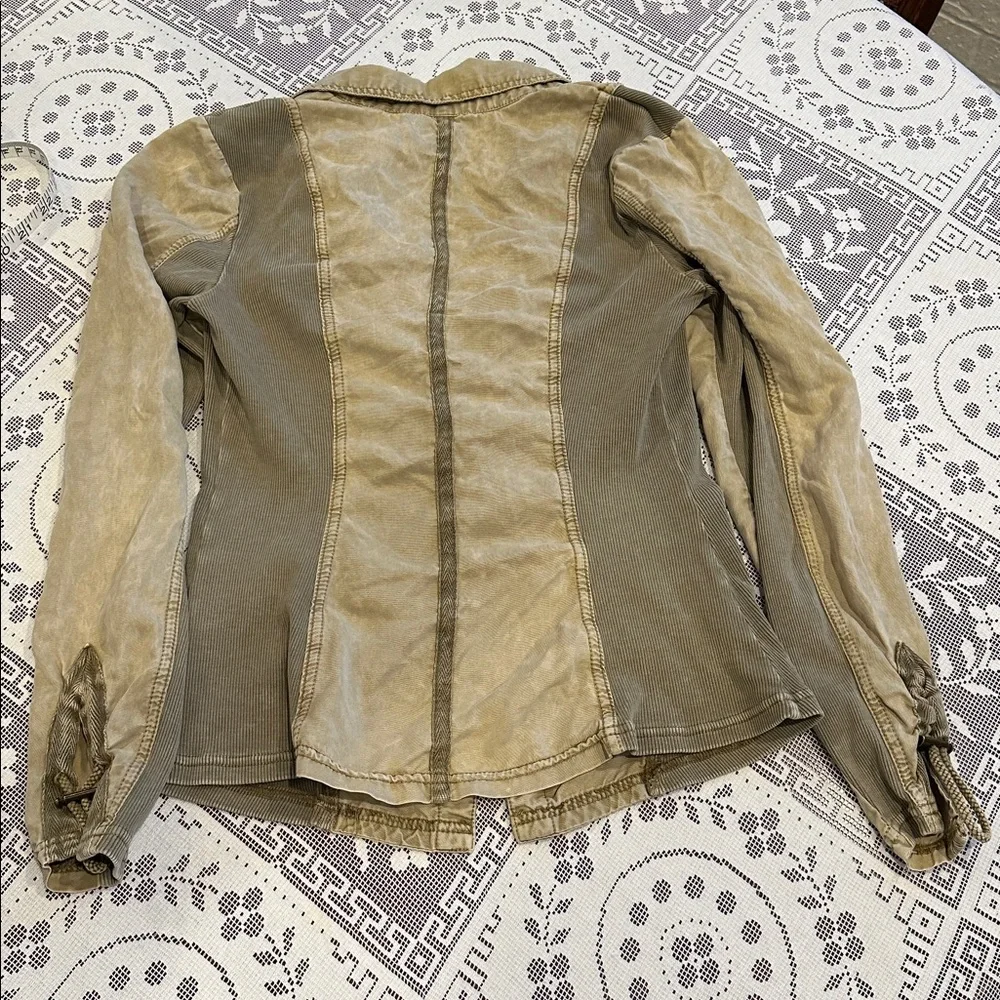 XCVI Tula blazer jacket distress wash linwood Neutral XS - Picture 10 of 10
